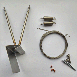 Tagrende wireholder t. flad vulst komplet med smådele